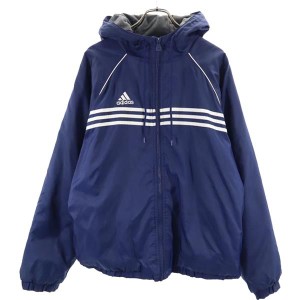 アディダス 長袖 中綿 ジップパーカー S ネイビー系 adidas 裏トリコット メンズ 231210