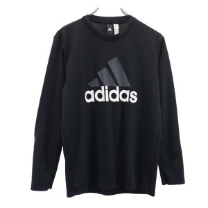 アディダス プリント トレーニング 長袖 Tシャツ M ブラック adidas ロンT メンズ 231217