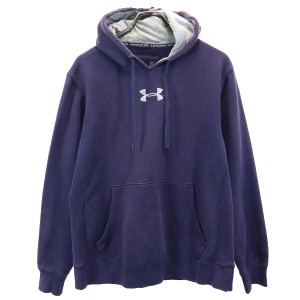 アンダーアーマー 長袖 スウェットパーカー MD ネイビー系 UNDER ARMOUR 裏起毛 メンズ 231217