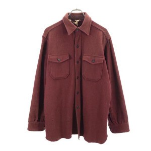 ウールリッチ 60s 70s  ヴィンテージ 白タグ 長袖 シャツ L ブラウン系 WOOLRICH メンズ 231219