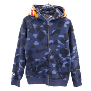 アベイシングエイプ ジップパーカー XS ブルー系 A BATHING APE メンズ 231220