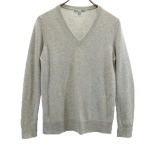 ユニクロ 長袖 カシミヤ100％ Vネック セーター L グレー UNIQLO ニット レディース 231225