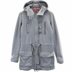 トミーガール スウェット ロング ジップパーカー S グレー tommy girl レディース 240109