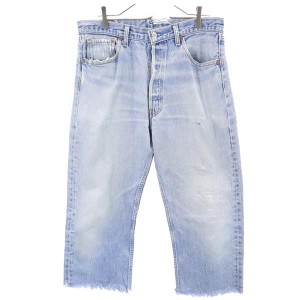 リーバイス 90s USA製 501 クロップド デニムパンツ w34 Levi’s カットオフ ボタンフライ ジーンズ メンズ 240422