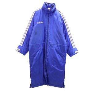 アディダス 90s デザント製 オールド ダウン ベンチコート M 青紫 adidas メンズ 231205