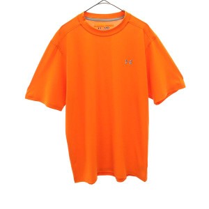 アンダーアーマー プリント トレーニングシャツ MD オレンジ UNDER ARMOUR 半袖 Tシャツ スポーツ ウォームアップ ロゴ メンズ 230911