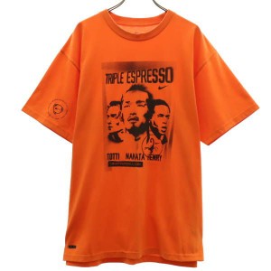 ナイキ プリント 半袖 Tシャツ L オレンジ NIKE TRIPLE ESPRESSO TOTTI NAKATA HENRY メンズ 231121