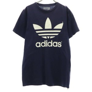 アディダス トレフォイルロゴプリント 半袖 Tシャツ S ネイビー adidas メンズ 231121