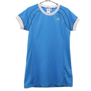 アディダス プリント トレーニングシャツ M ブルー adidas 半袖 Tシャツ スポーツ ウォームアップ ロゴ メンズ 230912