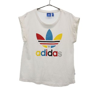 アディダス トレフォイルロゴ プリント トレーニングシャツ S ホワイト adidas 半袖 Tシャツ スポーツ ウォームアップ レディース 230913