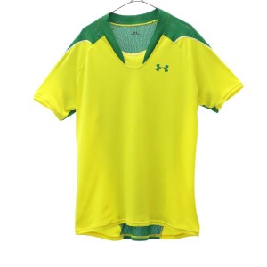 アンダーアーマー 切替 トレーニングシャツ LG UNDER ARMOUR 半袖 Tシャツ スポーツ ウォームアップ ロゴプリント メンズ 230914