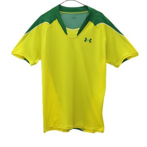 アンダーアーマー 切替 トレーニングシャツ LG UNDER ARMOUR 半袖 Tシャツ スポーツ ウォームアップ ロゴプリント メンズ 230914