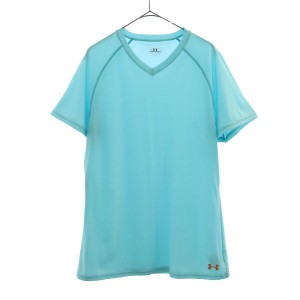 アンダーアーマー プリント トレーニングシャツ LG ブルー UNDER ARMOUR 半袖 Tシャツ スポーツ ウォームアップ ロゴ メンズ 230915