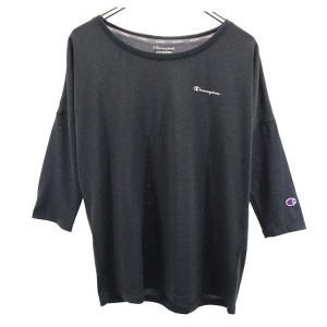 チャンピオン ロゴプリント 七分袖 Tシャツ L グレー Champion ワンポイント スポーツ レディース 231001