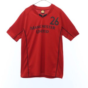 マンチェスターユナイテッド プリント サッカーウェア レッド MANCHE STER UNITED 半袖 Tシャツ 刺繍 メンズ 230926