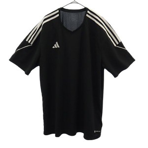 アディダス 刺繍 トレーニングシャツ 3XL ブラック adidas 半袖 Tシャツ スポーツ ビッグサイズ ロゴ メンズ 230928