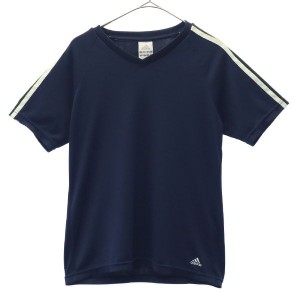 アディダス 刺繍 トレーニングシャツ S ネイビー adidas 半袖 Tシャツ スポーツ ウォームアップ ロゴ メンズ 230928