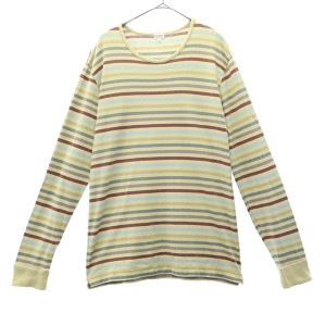 ポールスミス ボーダー 長袖 Tシャツ M ベージュ Paul Smith メンズ 231026