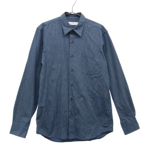 グリーンレーベルリラクシング ドット 長袖 シャツ S ブルー GREEN LABEL RELAXING UNITED ARROWS メンズ 231203