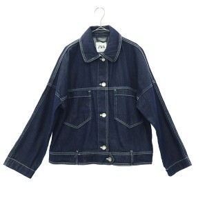 ザラ デニムジャケット M ネイビー ZARA ジージャン レディース 231210