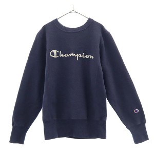 チャンピオン 青単復刻 リバースウィーブ ロゴ刺繍 長袖 トレーナー SMALL ネイビー Champion スウェット メンズ 240114