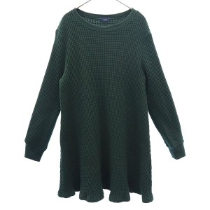 シップス 長袖 ワッフルニット ミニワンピース ONE SIZE グリーン SHIPS チュニック レディース 240119