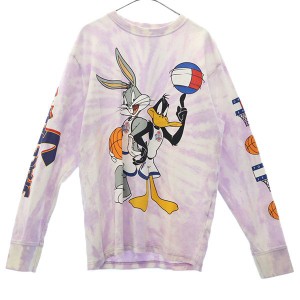 スペースジャム タイダイ 長袖 Tシャツ XS ホワイト×パープル SPACE JAM トミージーンズ メンズ 240124