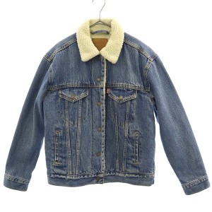 リーバイス ロゴボタン デニムジャケット XS ブルー LEVI’S ジージャン レディース 240125