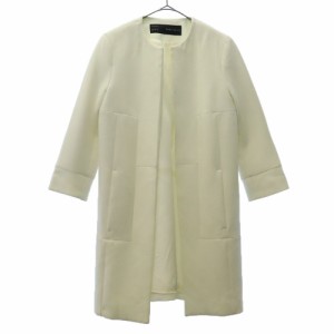 ザラベーシック ノーカラーコート XS ホワイト ZARA BASIC レディース 240301