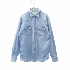 リーバイス 90s 長袖 デニム ウエスタンシャツ M ブルー Levi’s オールド ヴィンテージ レディース 240317