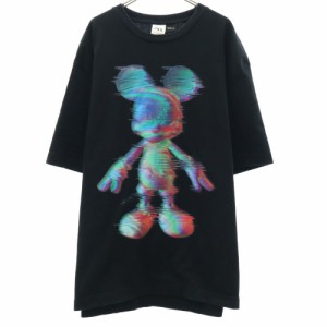 ザラ ミッキー 半袖 プリント Tシャツ XL ブラック ZARA Disney メンズ 240512