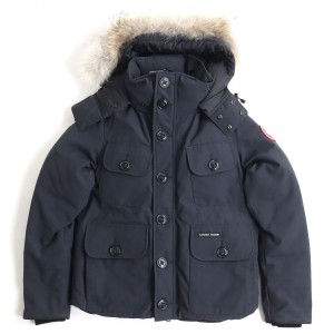 良品△国内正規品 カナダグース 2301JM RUSSELL PARKA/ラッセル ロゴワッペン フーデッド WZIP ダウンジャケット/コート ネイビー S メン