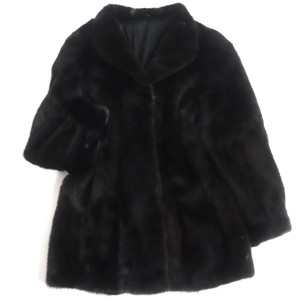 ちっちミンクA019　ブラックグラマ　ＢＬＡＣＫＧＬＡＭＡ　ミンク　毛皮　ロングコート