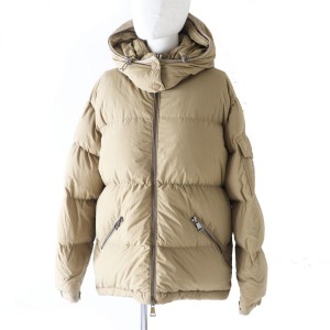 極美品◎正規品 MONCLER モンクレール 20-21AW BADYMORE レディース フード・ワッペン付 ダウンジャケット ブラウンベージュ 2 箱・タグ