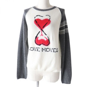 美品◎正規品 21AW 伊製 Christian Dior クリスチャンディオール 144S50GM058 レディース LOVE MOVES カシミヤ100％ ニットプルオーバー 