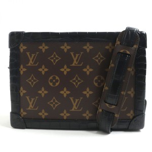 未使用品▼LOUIS VUITTON ルイヴィトン N98255 ソフトトランク モノグラム クロコダイル エキゾチックレザー ショルダーバッグ 仏製 袋付