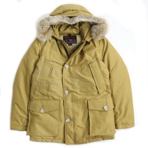 美品●WOOLRICH ウールリッチ WOCPS2393D アークティックパーカー コヨーテファー付き フーデッドダウンジャケット イエロー S相当 正規