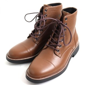 未使用品◆COACH コーチ LUG CAP TOE BOOT FG2989 レザー レースアップブーツ/ロングブーツ ブラウン 24.5cm メンズ 箱付き