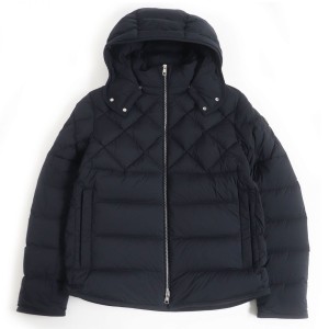 MONCLER ロングダウンコート Houat ロゴワッペン ブラウン 1