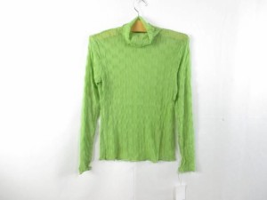  カットソー シースルー ハイネック F グリーン GREEN レディース