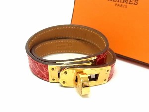 ■極上■本物■新品■未使用■ HERMES エルメス ケリー ドゥブルトゥール アリゲーター G金具 ブレスレット D刻印 2019年 BN0935