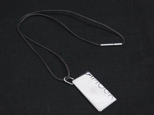 HERMES エルメス シンボル AMOUR アムール レザー 片方のみ ペア ネックレス アクセサリー  シルバー系×ブラック系 DI0684