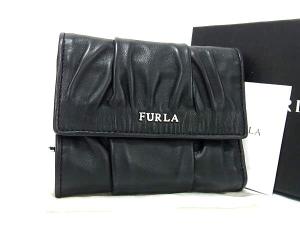 最終値下げ【未使用】ミニサイズ★フルラ★極小三つ折り財布★ブラック フルラ 二つ折り財布/ミニ財布 財布 レディース シェリー