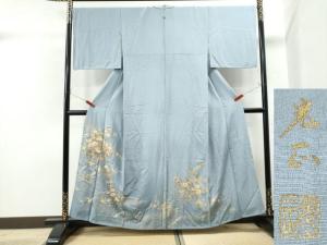 平和屋着物○金彩友禅 卓越技能者・名工・和田光正 小紋 霞文 正絹