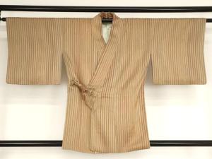 道中着 ロング 単衣 雪輪 ぼかし 正絹 グレー 着物 コート 道中