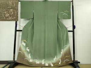 平和屋着物○人形作家・ホリヒロシ 訪問着 箔散らし 暈し染め 金彩 正絹