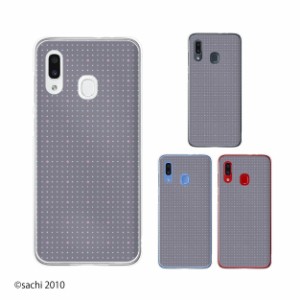 au Galaxy A30 SCV43 スマホ ケース カバー GalaxyA30 ギャラクシーA30 ドット グレー