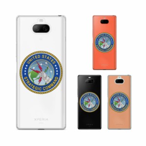 Xperia 8 SOV42 スマホ ケース カバー エクスペリア8 空軍5 米軍 ミリタリー USAF クリアデザイン