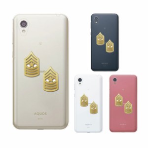 AQUOS sense2 ( SHV43 / SH-01L  ) / AQUOS sense2 かんたん SHV43K スマホ ケース カバー 階級1 米軍 ミリタリー USN US NAVY クリアデ