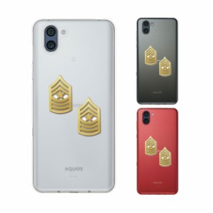 AQUOS R3  (au SHV44 / docomo SH-04L / SoftBank 808SH) スマホ ケース カバー AQUOSR3 アクオスR3 階級1 米軍 ミリタリー USN US NAVY 